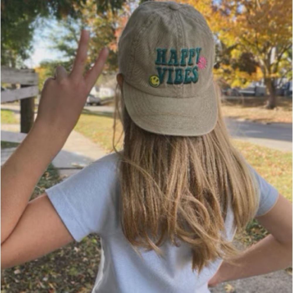 Happy Vibes Embroidered Cap - Picture 4 of 10